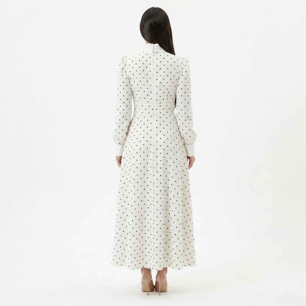 Brenda Long Dress Polka Dot