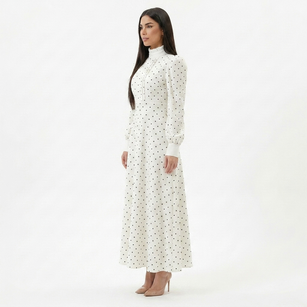 Brenda Long Dress Polka Dot