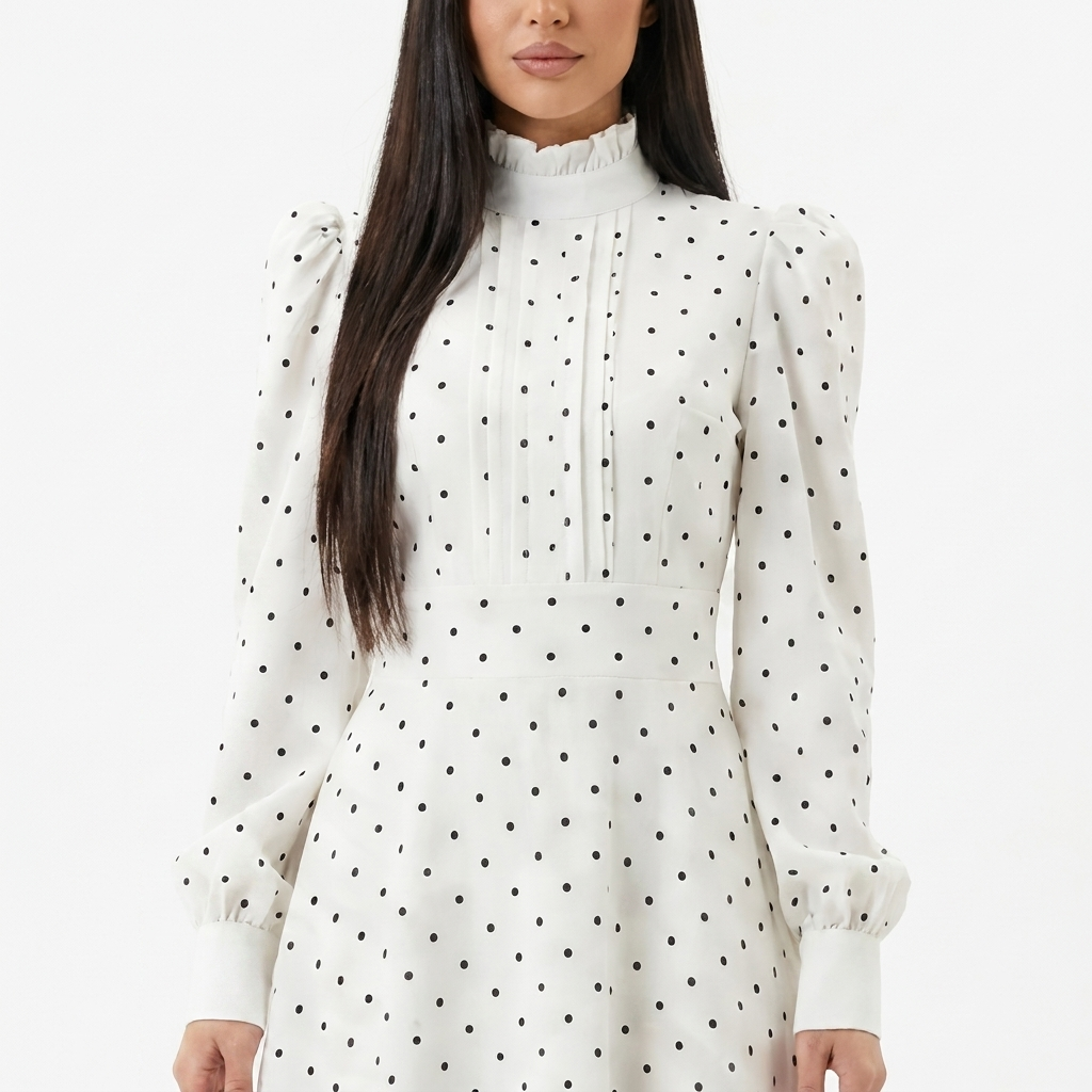 Brenda Long Dress Polka Dot